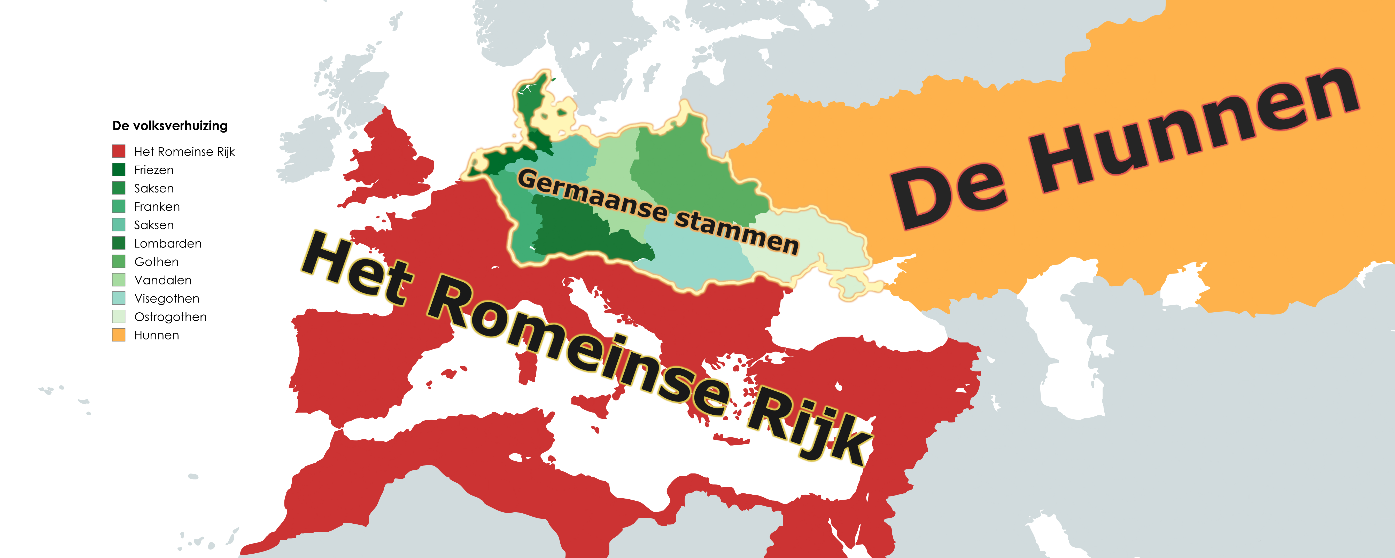 De Grote Volksverhuizing tijdens de Romeinse Tijd